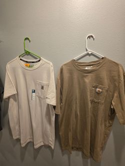 2 Carhartt mens size large tall short sleeve t-shirts