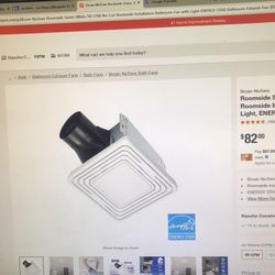 Brian-NuTone Roomside Series,Whats,50CFM, No Cut- Roomside Installation Bathroom Fan With Light, ENERGY STAR, Bathroom Exhaust Fan