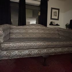Vintage-Inspired Art Deco Loveseat - Three Person Couch