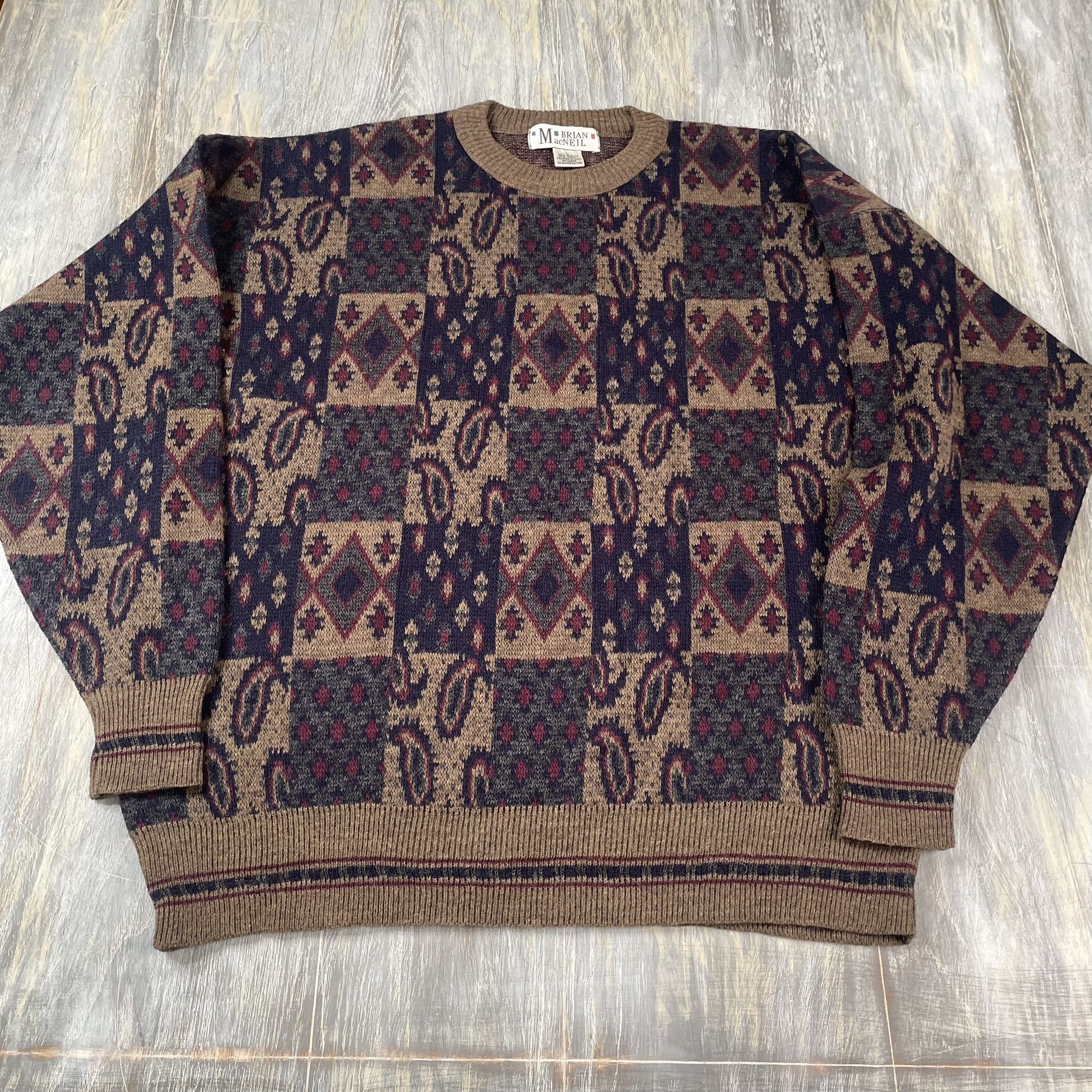 Vintage Grandpa Wool Sweater