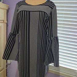 Black and White Striped Dress