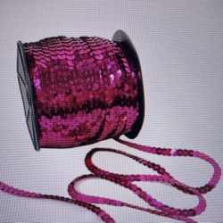 6mmx100 Yards Fuchsia Flat Metallic Trim