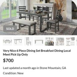 Very Nice 6 Piece Dining Set Breakfast Dining Local Meet Pick Up Only