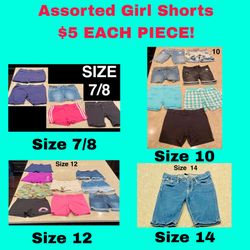 Assorted Girl Shorts $5 EACH
