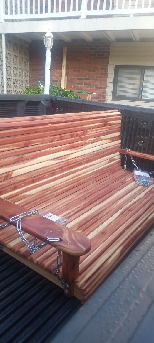 Handmade Cedar Porch Swing