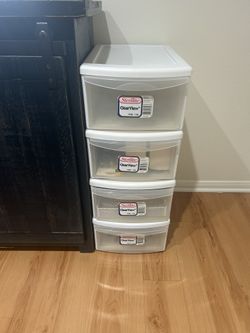 Stereo light 17 quart drawer storage container one for $10 or all four for $25