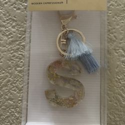 Modern Expressions Keychain Letter S
