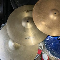 Zildjian Rock Hats 15” And 14” Sabian Top Hat 