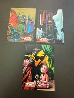 Lot of 3 of the 1993 TOPPS DRACULA & VLAD THE IMPALER COMIC INSERT PROMO CARDS