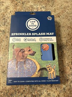 Life Is Good Sprinkler Splash Mat For S/M Dogs