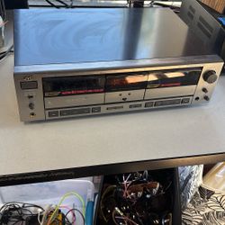 JVC TD-W505 DOUBLE CASSETTE TAPE DECK DOLBY B-C NR HX PRO (TESTED)