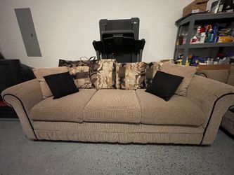 Sofa, love seat and coffee table