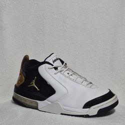 Mens Nike Air Jordan Big Fund Premium 'White Metallic Gold'