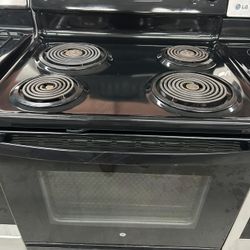 Self Clean Black Coil Top Stove 