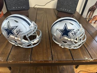 Dak & Diggs Autographed Mini Helmets Each With COA