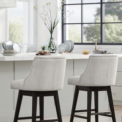 CHITA Counter Height Swivel Bar Stools Set of 2