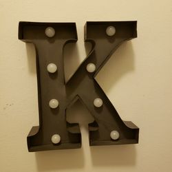 Cute K Marquee Letter