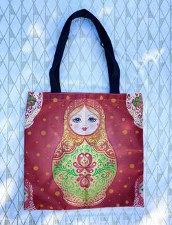 Russian Matryoshka Carrying Tote Bag / Brand New