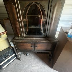 A vintage Cabinet Its 63 Inches Tall 42 Inches Wide And 16 Inches Deep 