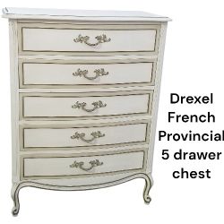 Vintage Drexel Touraine French Louis XV Provincial  Serpentine Chest of Drawers