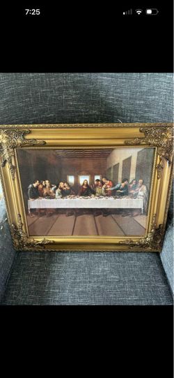 Last Supper Framed Print Gold Ornate Frame. Brand new