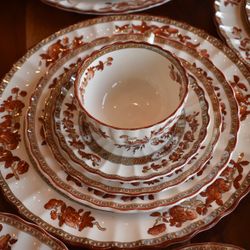 40-Piece Indian Tree-Orangey/Rust China by Spode 