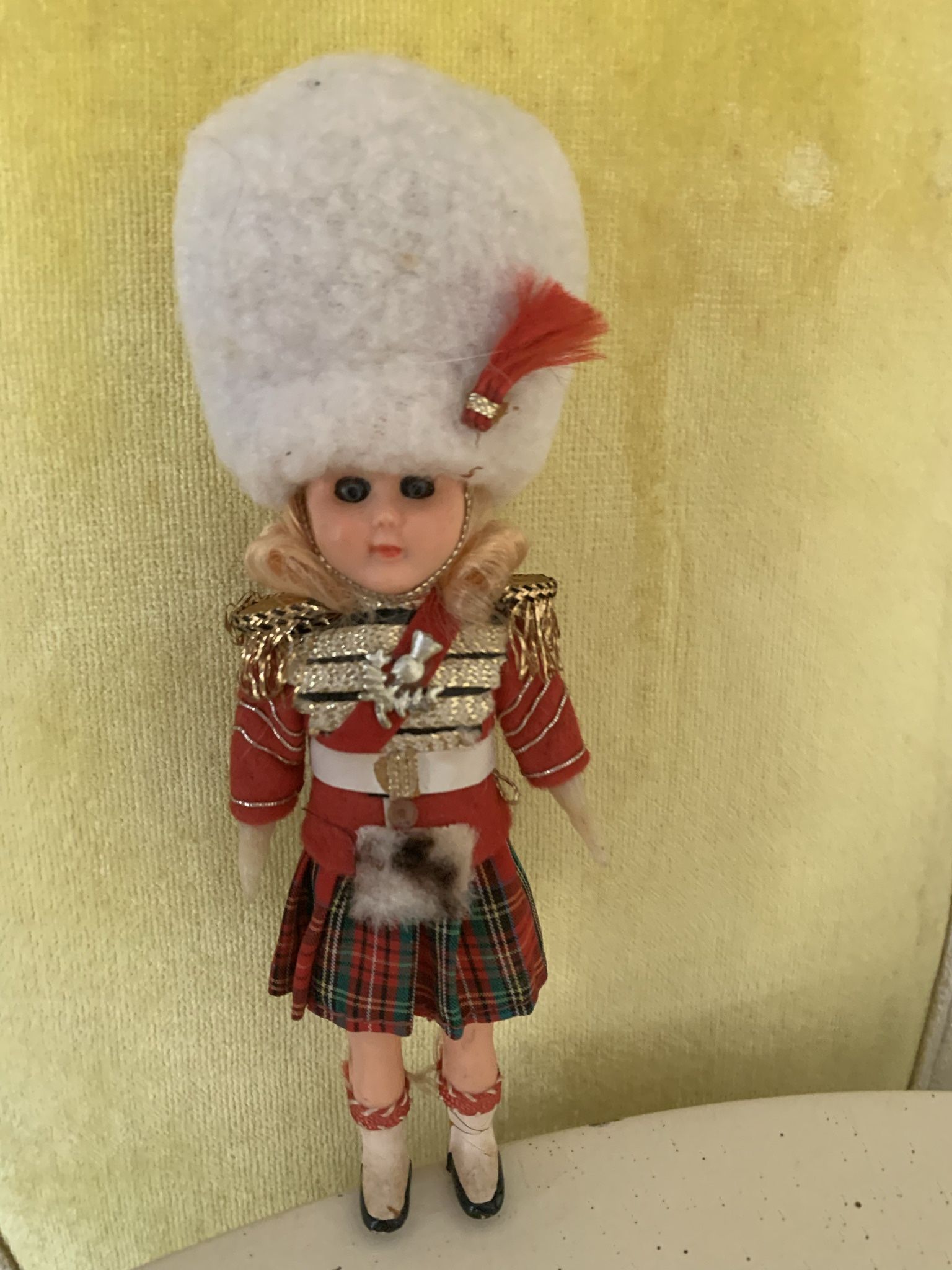  Antique Doll In Scottish uniform