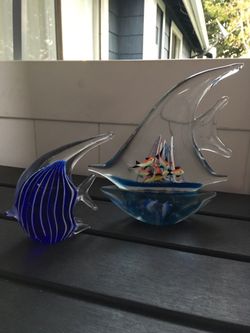 Glass fish deck orations