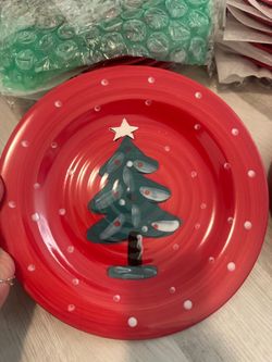 Gibson Frolic Christmas Tree 10 Dinner & Salad Plates