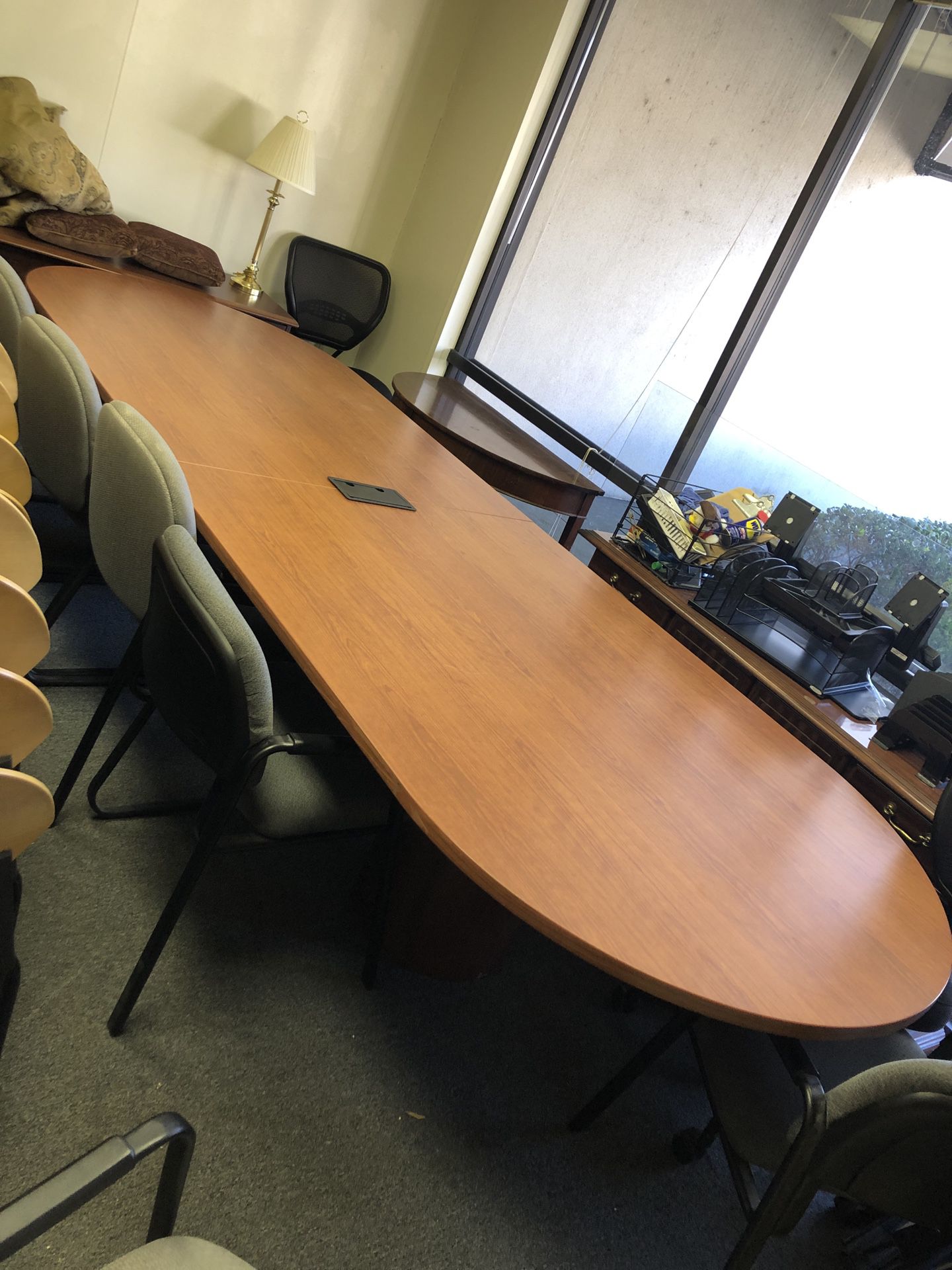 12 foot conference table with power