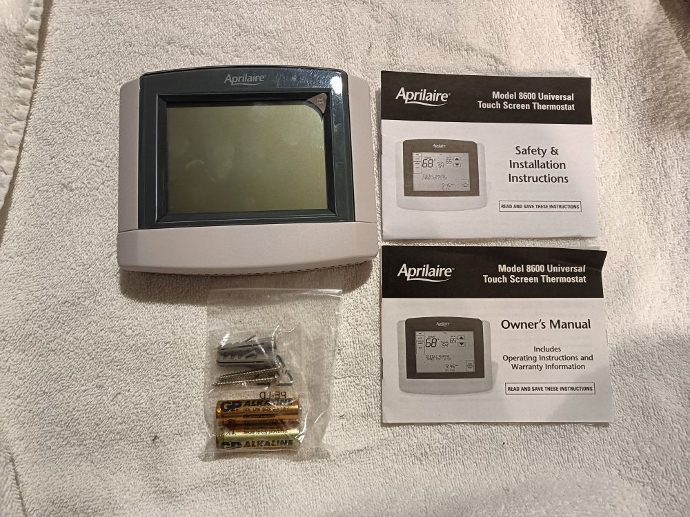 Aprilaire Model 8600 Universal Touch Screen Thermostat 