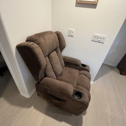 Power Massage Heating Recliner Chair Single Sofa Lounger Home Theater Seating With Footrest, Remote And Side Pocket