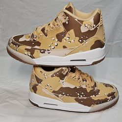 Jordan HM4301-200 Camouflage Fabric Athletic Sneakers  size #5.5 US Unisex Kids