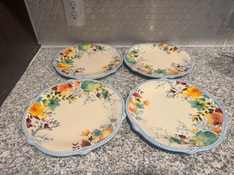Pioneer Woman Floral Dinner Plates Set of 4