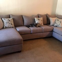 Used Gray Sectional. $150