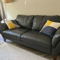 Charcol leather Couch