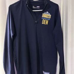 Denver Nuggets Long Sleeve T-Shirt by Under Armour NBA Combine Medium 1/4 zip