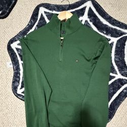 Green Polo Quarter Zip