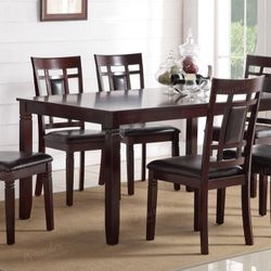 Brand New Espresso 7pc Dining Table Set