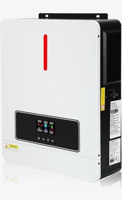 3600W Hybrid Solar Inverter 24VDC to 110V/120VAC Pure Sine Wave Inverter All-in-One Hybrid Solar Inverter with 120A MPPT Charge Controller Ideal for H