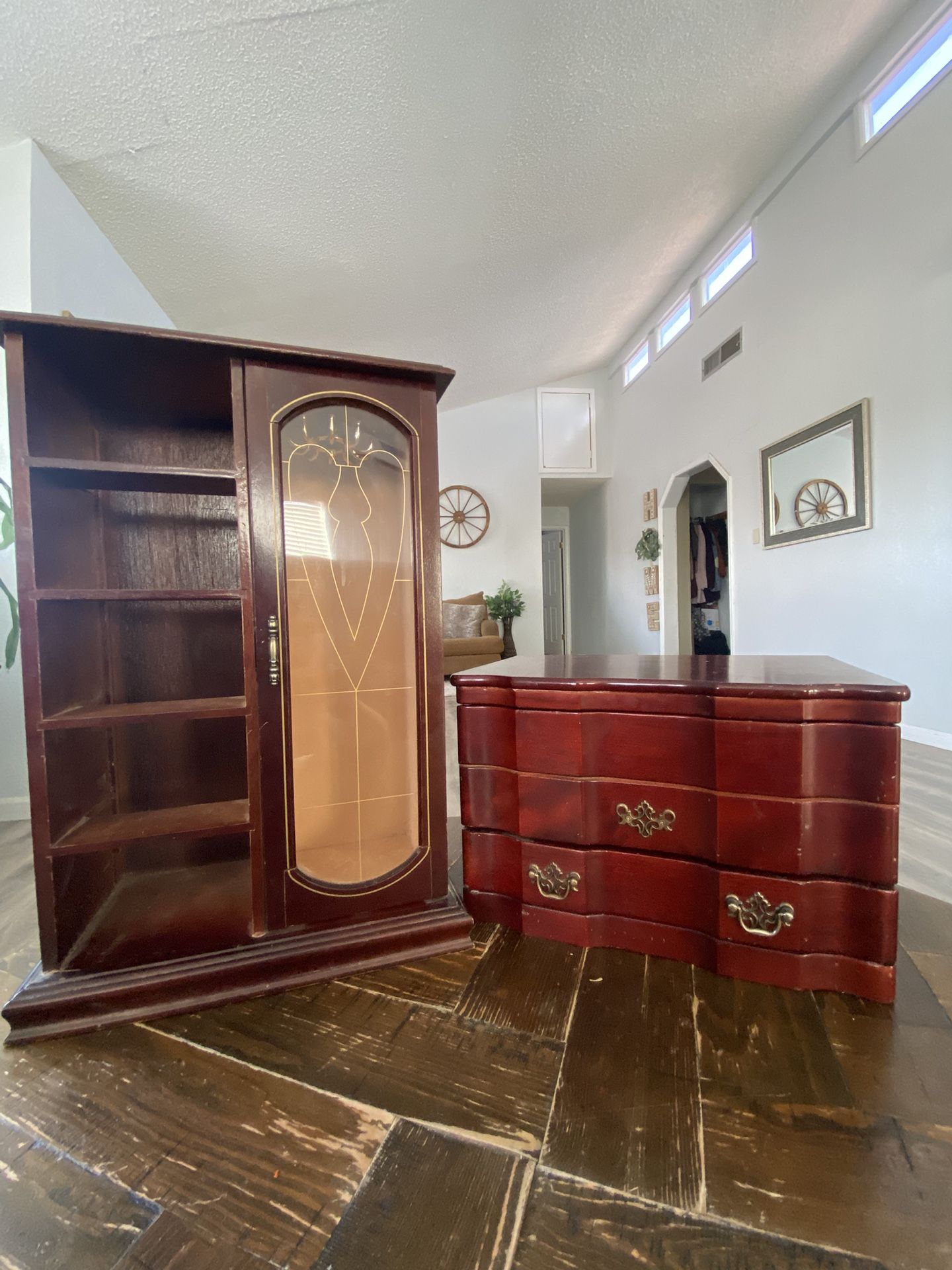 Handmade Wooden Vintage Jewelry Box 