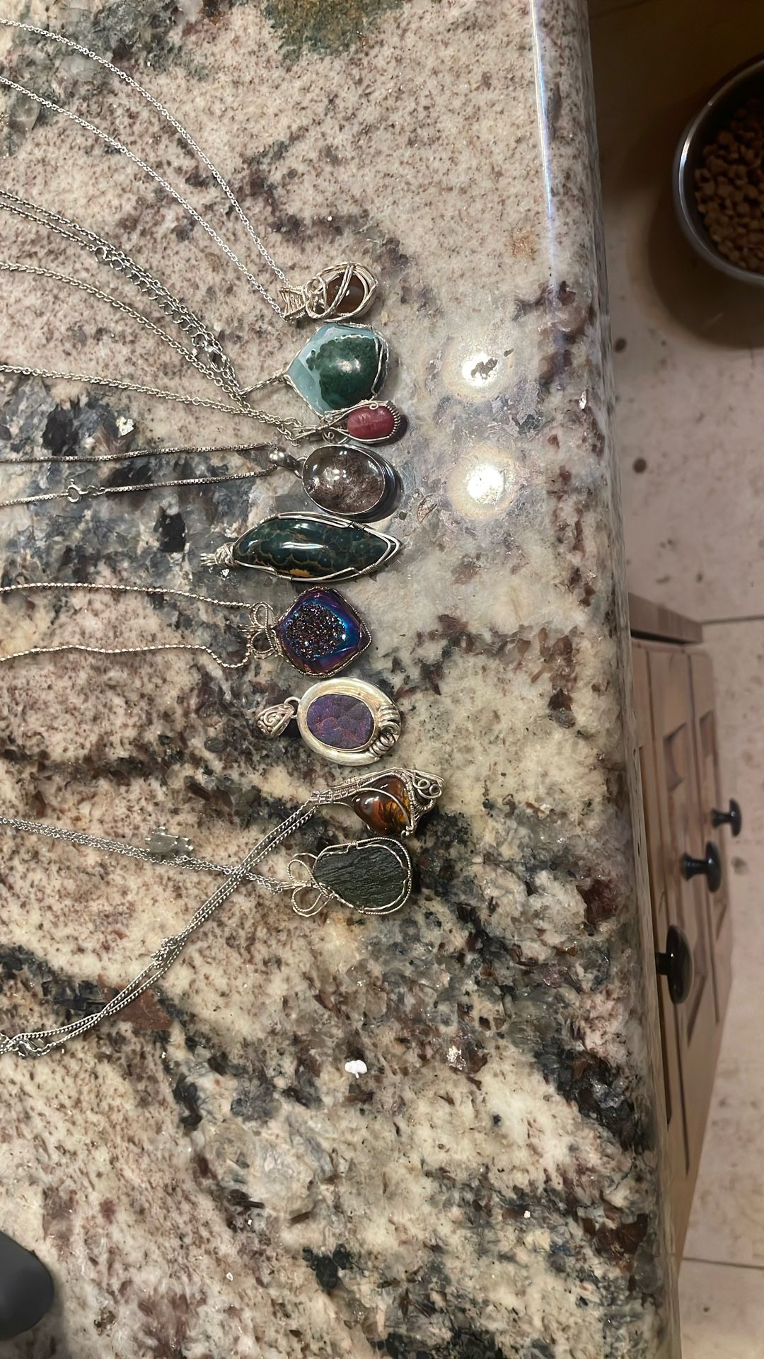 Silver and Jim pendants