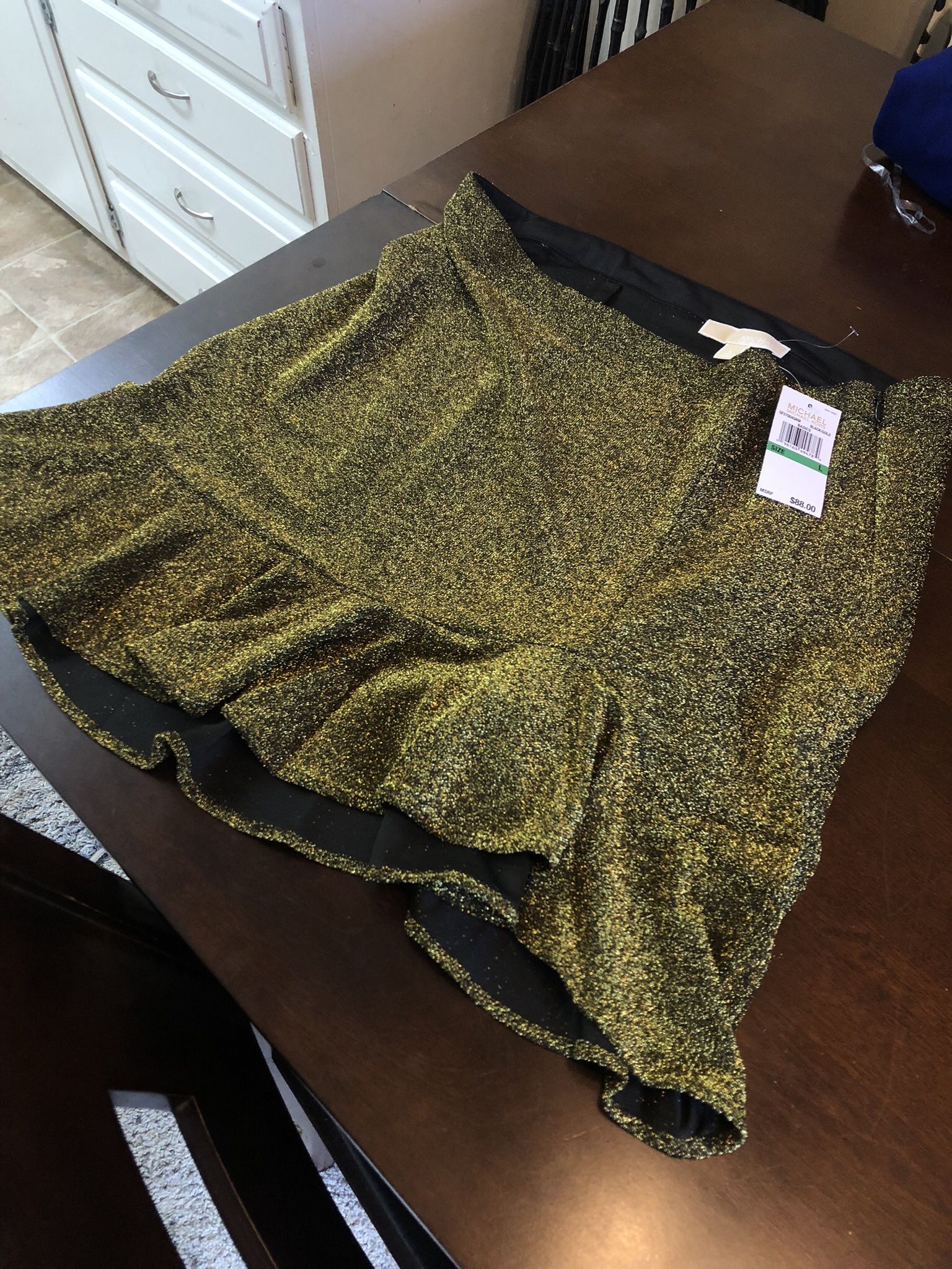Michael Kors gold sparkly skirt