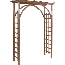 7Ft Wooden Garden Arbor Arch