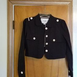 Designer Luella Bartley For Target Ltd Edition Well Made Black Denim Cropped Jacket Like New Size  XL 