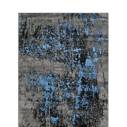 8/10 Brand New Modern Gray Blue Rug 