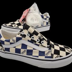 Old Skool Big Check Black/Navy Men’s Size 5.M Usa Women’s 6.5 M Usa 