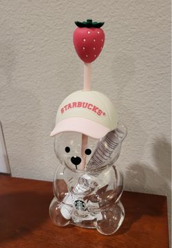 Starbucks pink Bearista strawberry cup