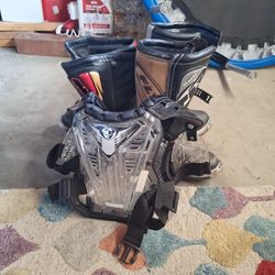 Kids Sized Motorcross Bike Boots, Kids Size Motorcrosz Chestplate 