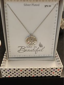 Pendant with 20" Chain, Life is Beautiful 